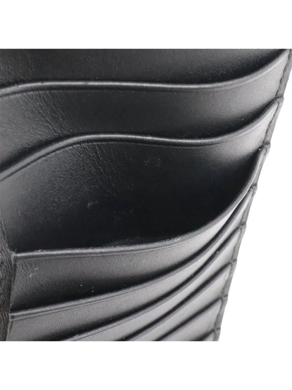 Bottega Veneta Intrecciato Wallet Bifold Long Billfold Leather Black